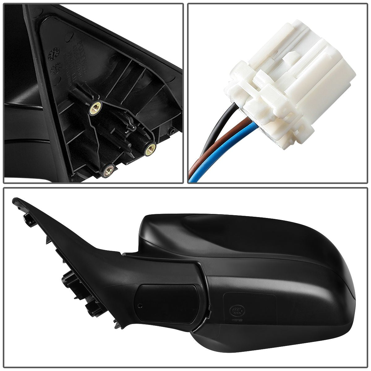 RETROVISOR MIRROR - OEM - 11-13 SUBARU FORESTER X XT - POWERED - TEXTURED - BLACK - LEFT