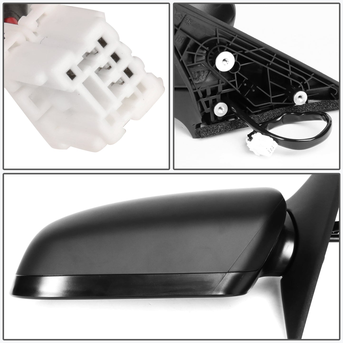 RETROVISOR MIRROR - OEM - 05-07 SUBARU LEGACY 2.5I LIMITED / 05-07 SUBARU OUTBACK 2.5I LIMITED - POWERED - PAINTABLE - BLACK - LEFT