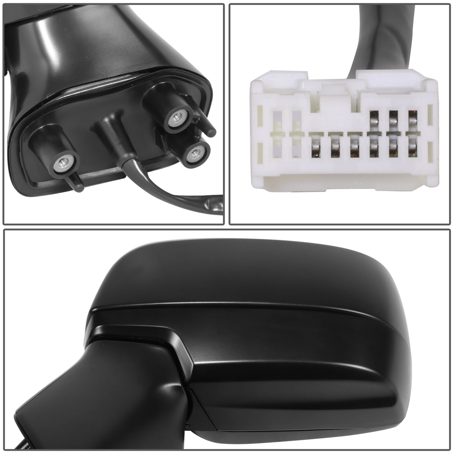 RETROVISOR MIRROR - OE STYLE - SUBARU LEGACY 15-17 - SUBARU OUTBACK 15-17 - WITH POWER WITH HEATED - DRIVER SIDE - PAINT TO MATCH - BLACK