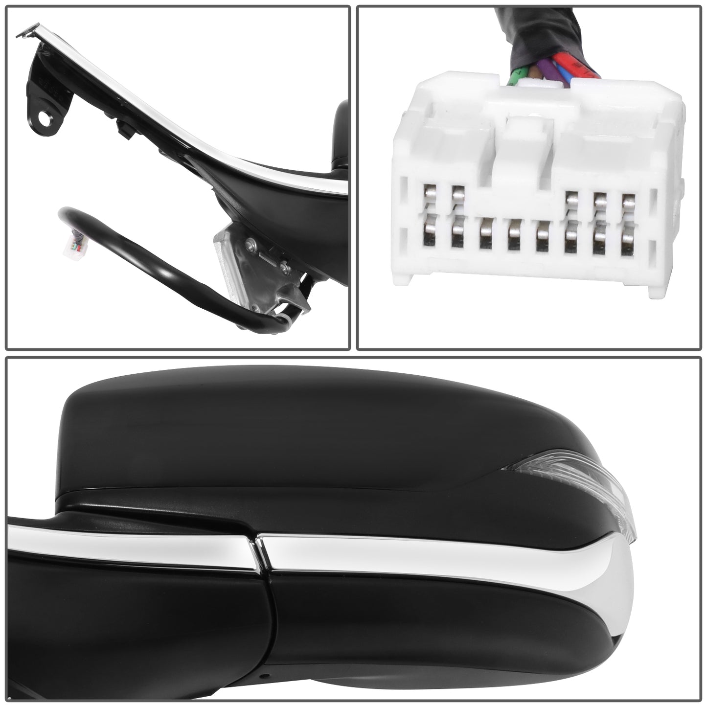 RETROVISOR MIRROR - OE STYLE - SUBARU LEGACY 20-24 - SUBARU OUTBACK 20-24 - WITH POWER WITH HEATED WITH SIGNAL WITH BLIND SPOT - DRIVER SIDE - PAINT TO MATCH - BLACK