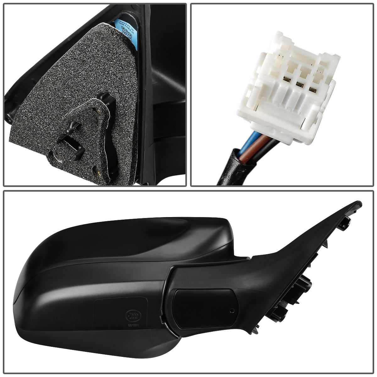 RETROVISOR MIRROR - OEM - 09-10 SUBARU FORESTER X XT - POWERED - TEXTURED - BLACK - RIGHT