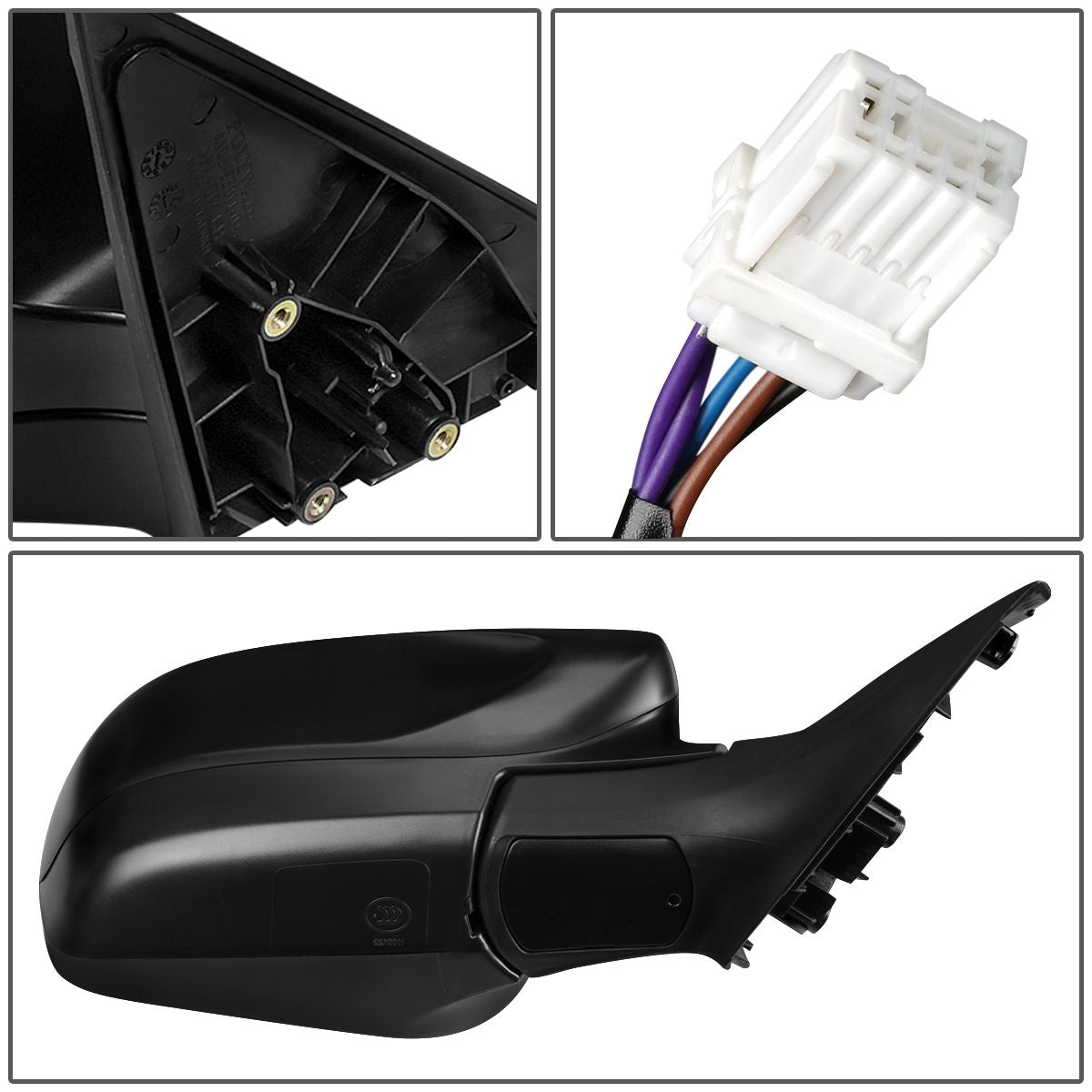 RETROVISOR MIRROR - OEM - 09-10 SUBARU FORESTER X XT - POWERED - HEATED - TEXTURED - BLACK - RIGHT