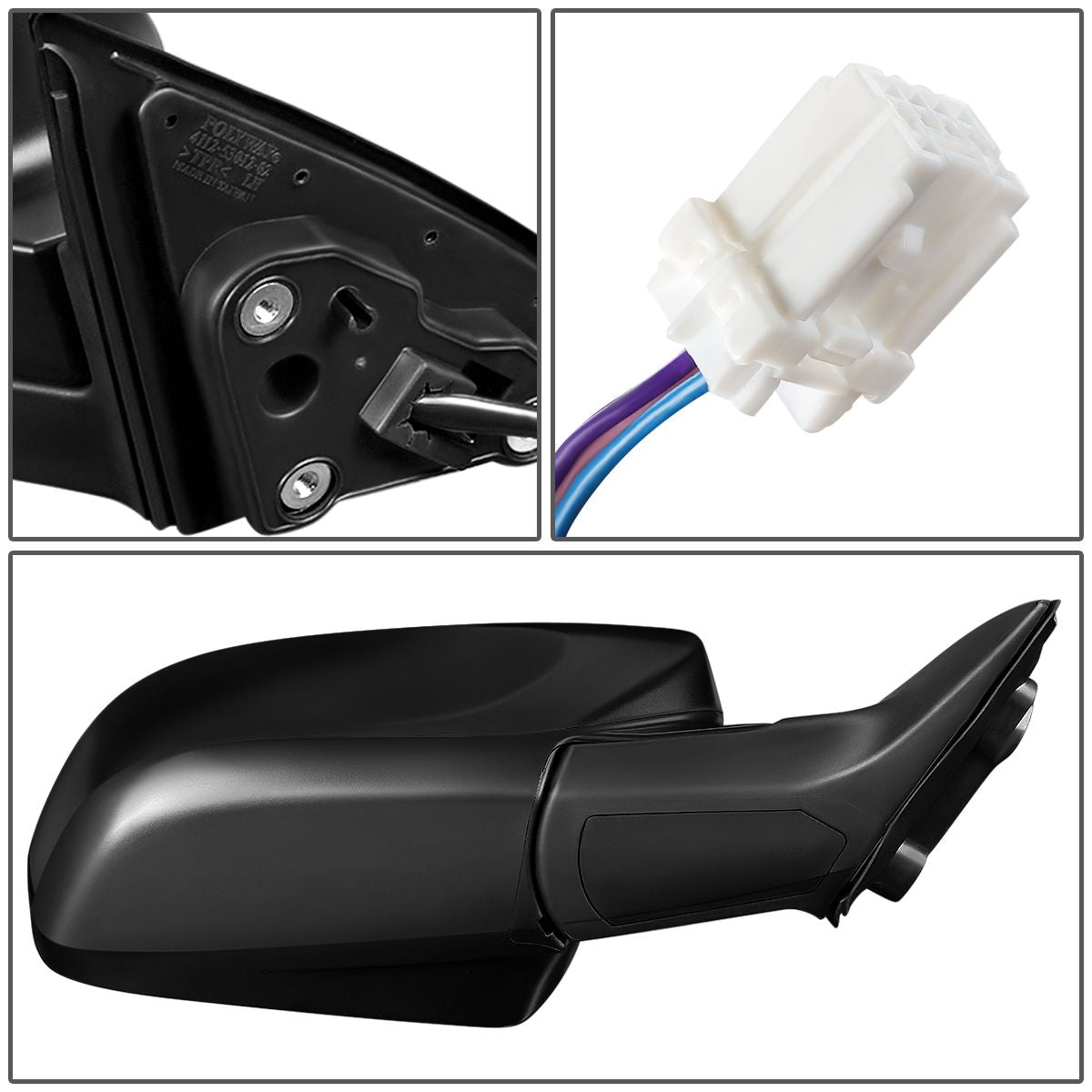 RETROVISOR MIRROR - OEM - 11-14 SUBARU LEGACY / 11-14 SUBARU OUTBACK - POWERED - TEXTURED - BLACK - RIGHT