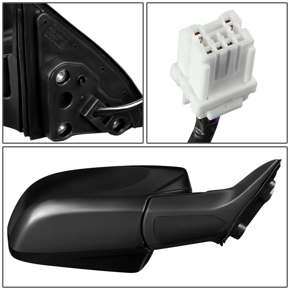 RETROVISOR MIRROR - OEM - 11-14 SUBARU LEGACY / 11-14 SUBARU OUTBACK - POWERED - HEATED - TEXTURED - BLACK - RIGHT