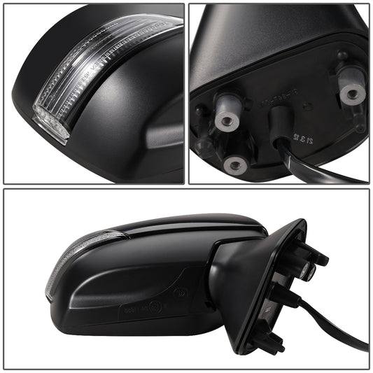 RETROVISOR MIRROR - OEM - 12-17 SUBARU CROSSTEK - POWERED - HEATED - W/ SIGNAL LIGHT - FOLDING - BLACK MATERIAL - RIGHT