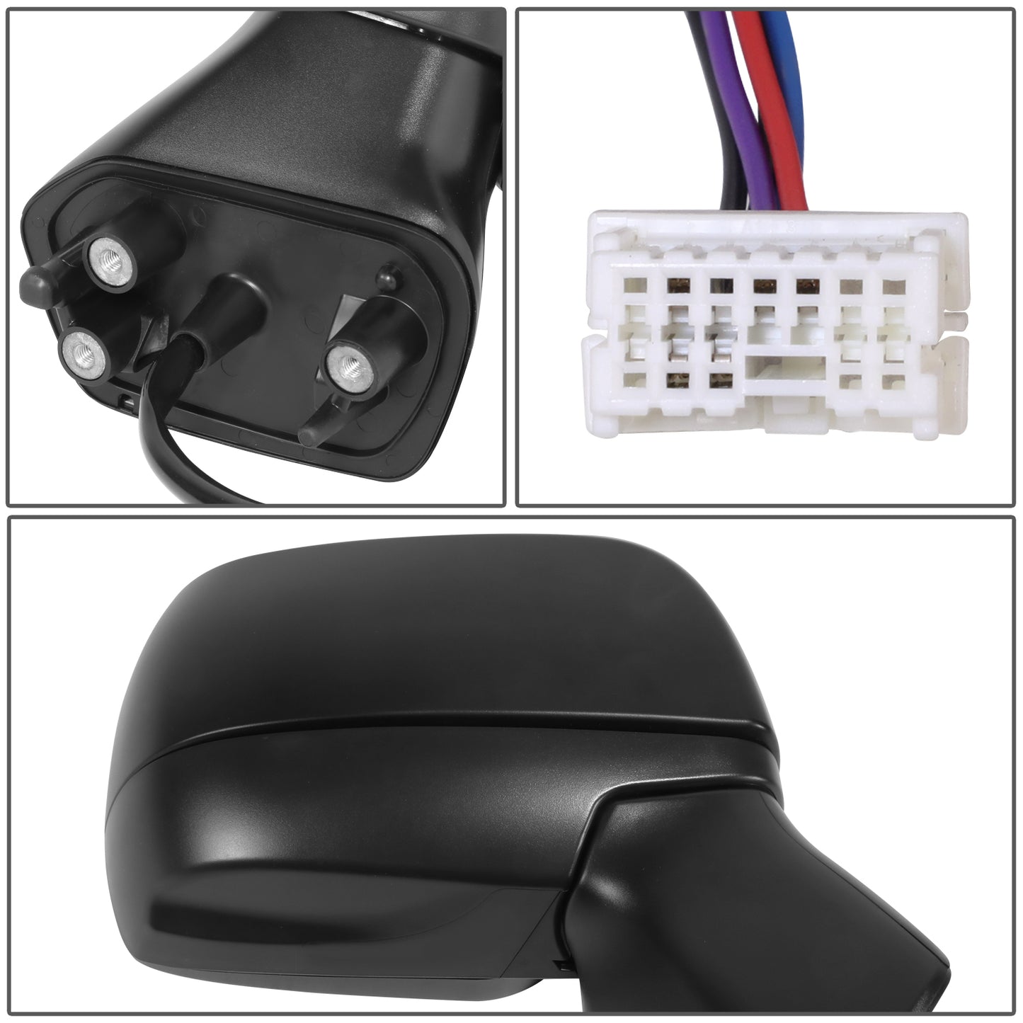 RETROVISOR MIRROR - OE STYLE - SUBARU FORESTER 14-18 - WITH POWER WITH HEATED - PASSENGER SIDE - PAINT TO MATCH - BLACK