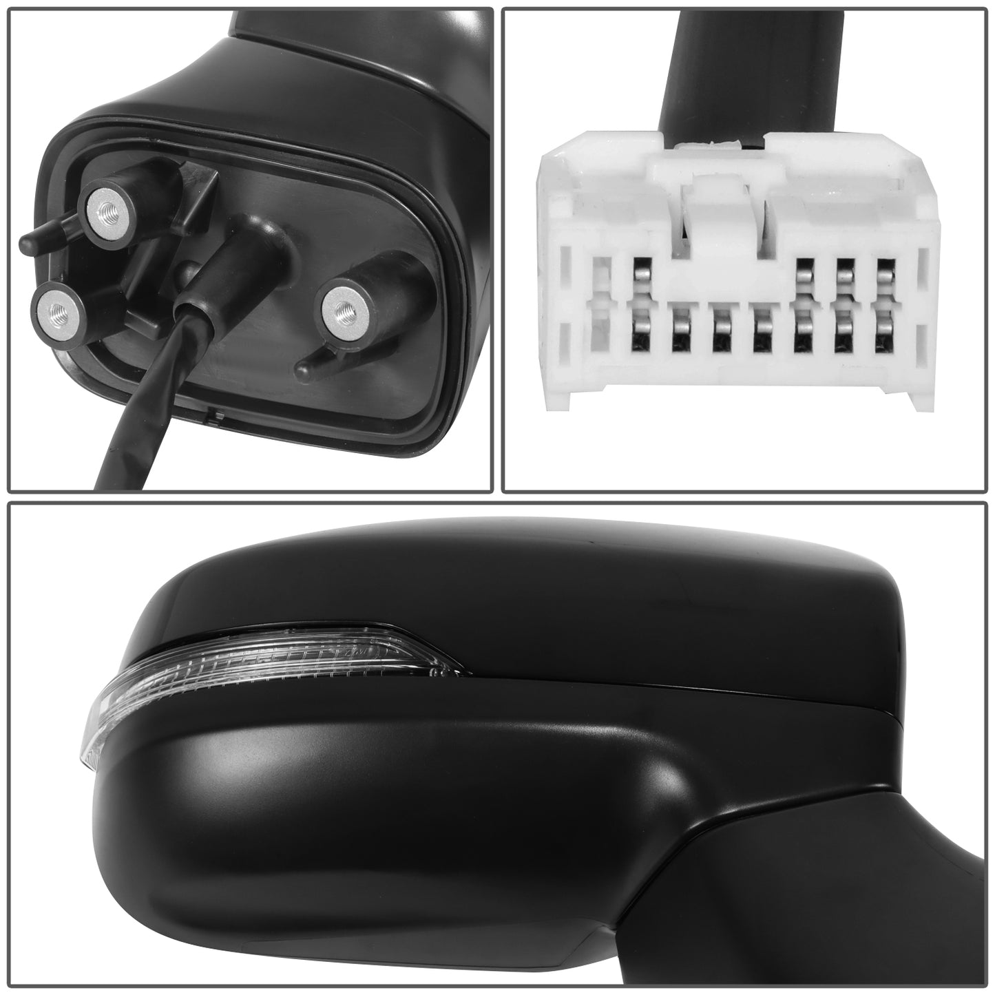 RETROVISOR MIRROR - OE STYLE - SUBARU LEGACY 18-19 - SUBARU OUTBACK 18-19 - WITH POWER WITH HEATED WITH SIGNAL - PASSENGER SIDE - PAINT TO MATCH - BLACK