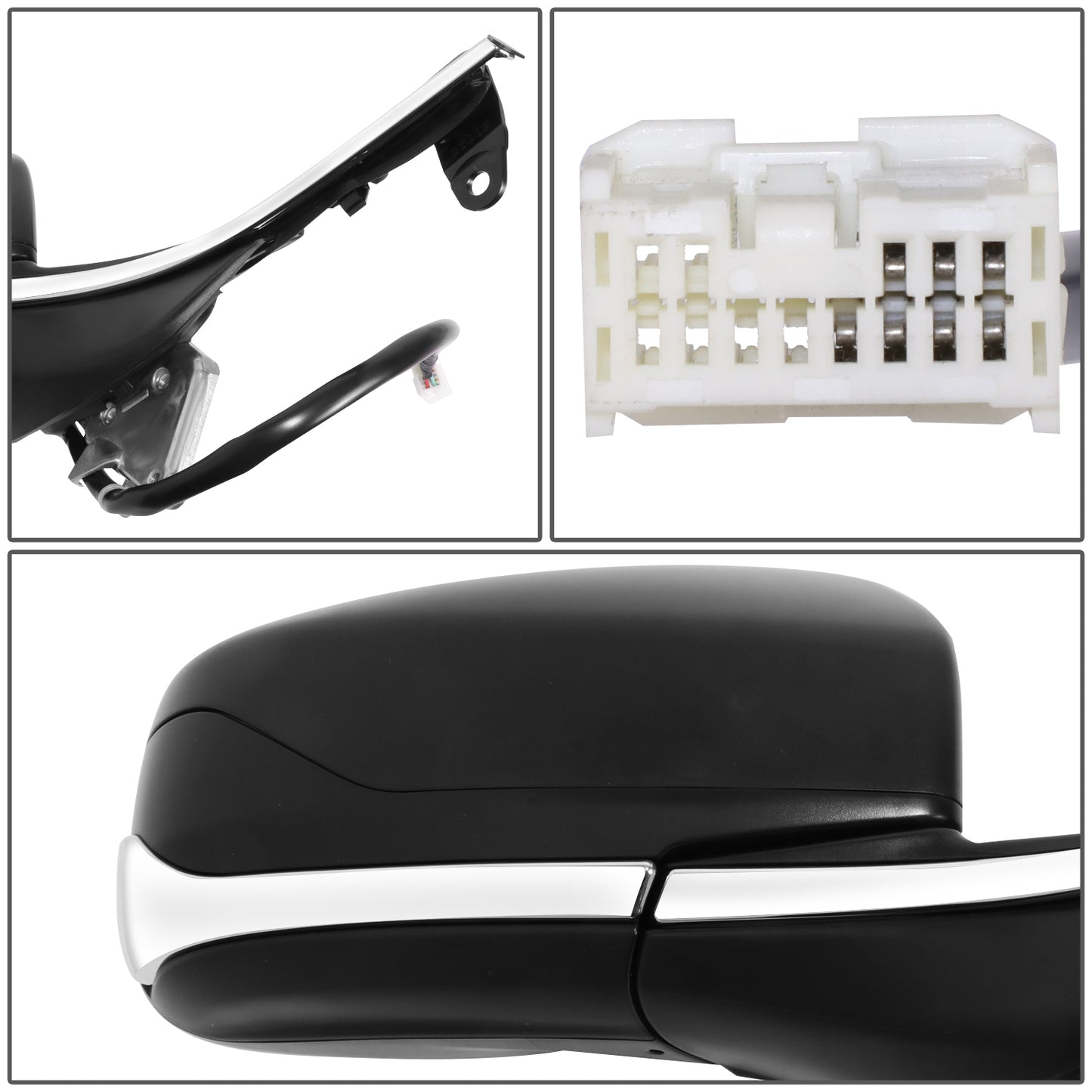 RETROVISOR MIRROR - OE STYLE - SUBARU LEGACY 20-24 - SUBARU OUTBACK 20-24 - WITH POWER - PASSENGER SIDE - PAINT TO MATCH - BLACK