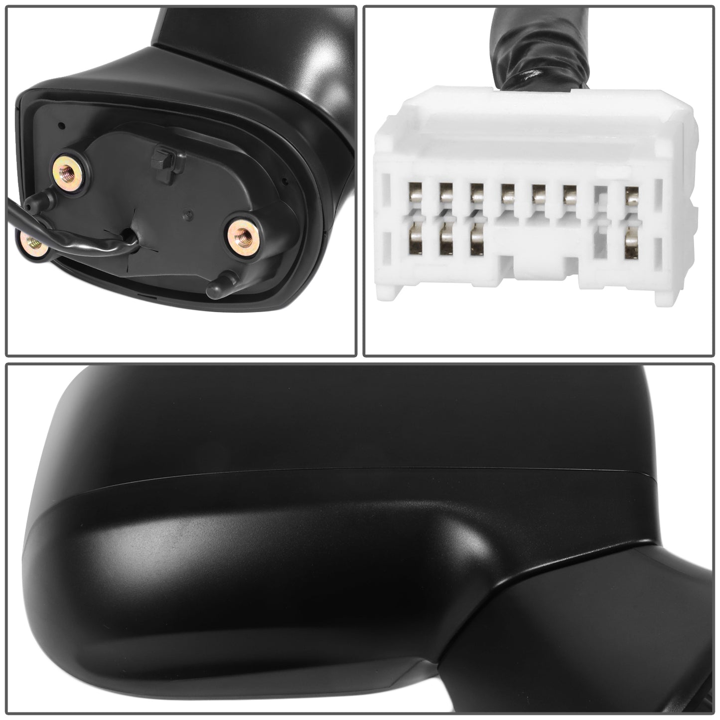 RETROVISOR MIRROR - OE STYLE - SUBARU CROSSTREK 2018-2023 - WITH POWER WITH HEATED WITH BLIND SPOT - PASSENGER RIGHT SIDE - BLACK