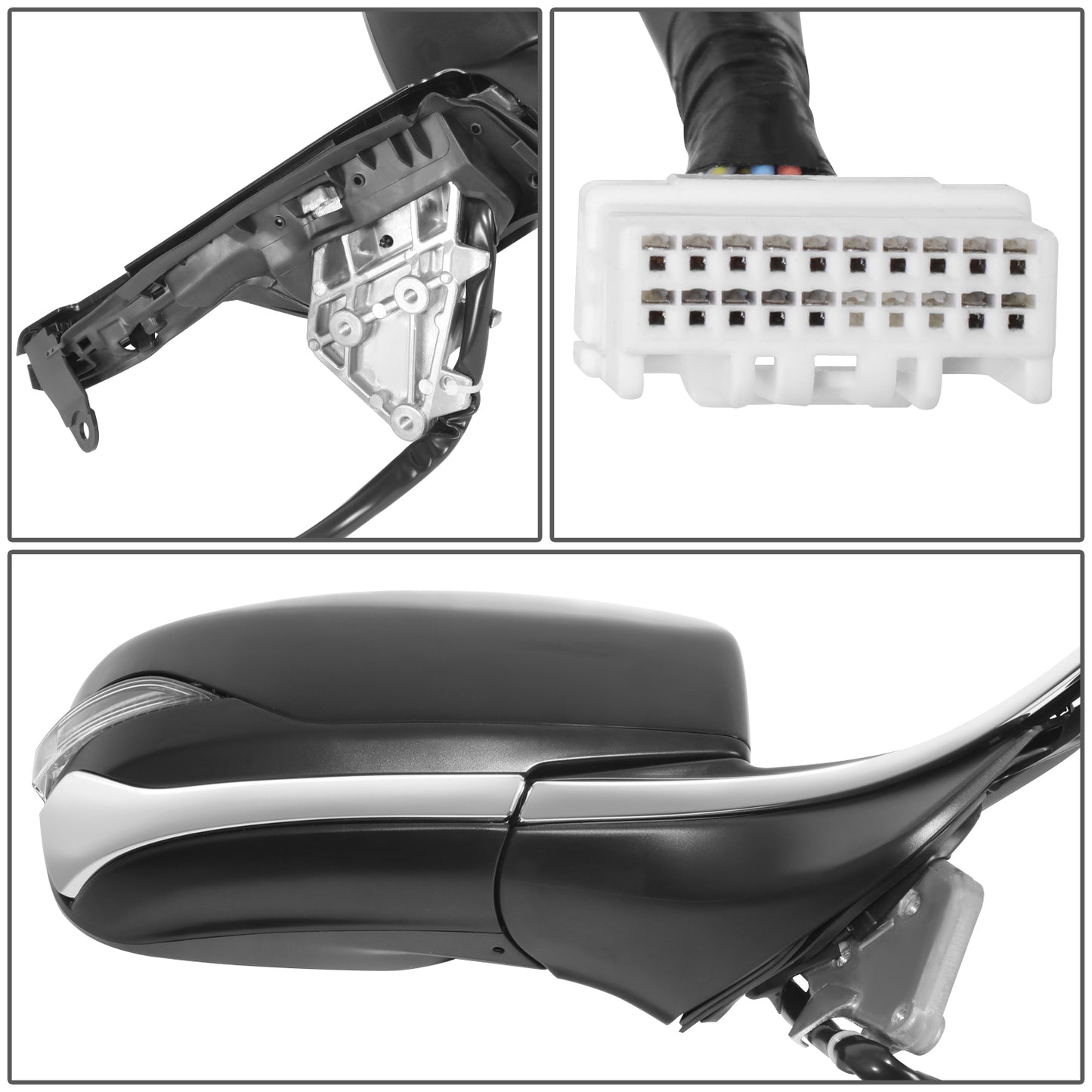 RETROVISOR MIRROR - OE STYLE - SUBARU LEGACY 2020-2024 - SUBARU OUTBACK 2020-2024 - WITH POWER WITH HEATED WITH SIGNAL WITH BLIND SPOT WITH MEMORY - PASSENGER RIGHT SIDE - BLACK