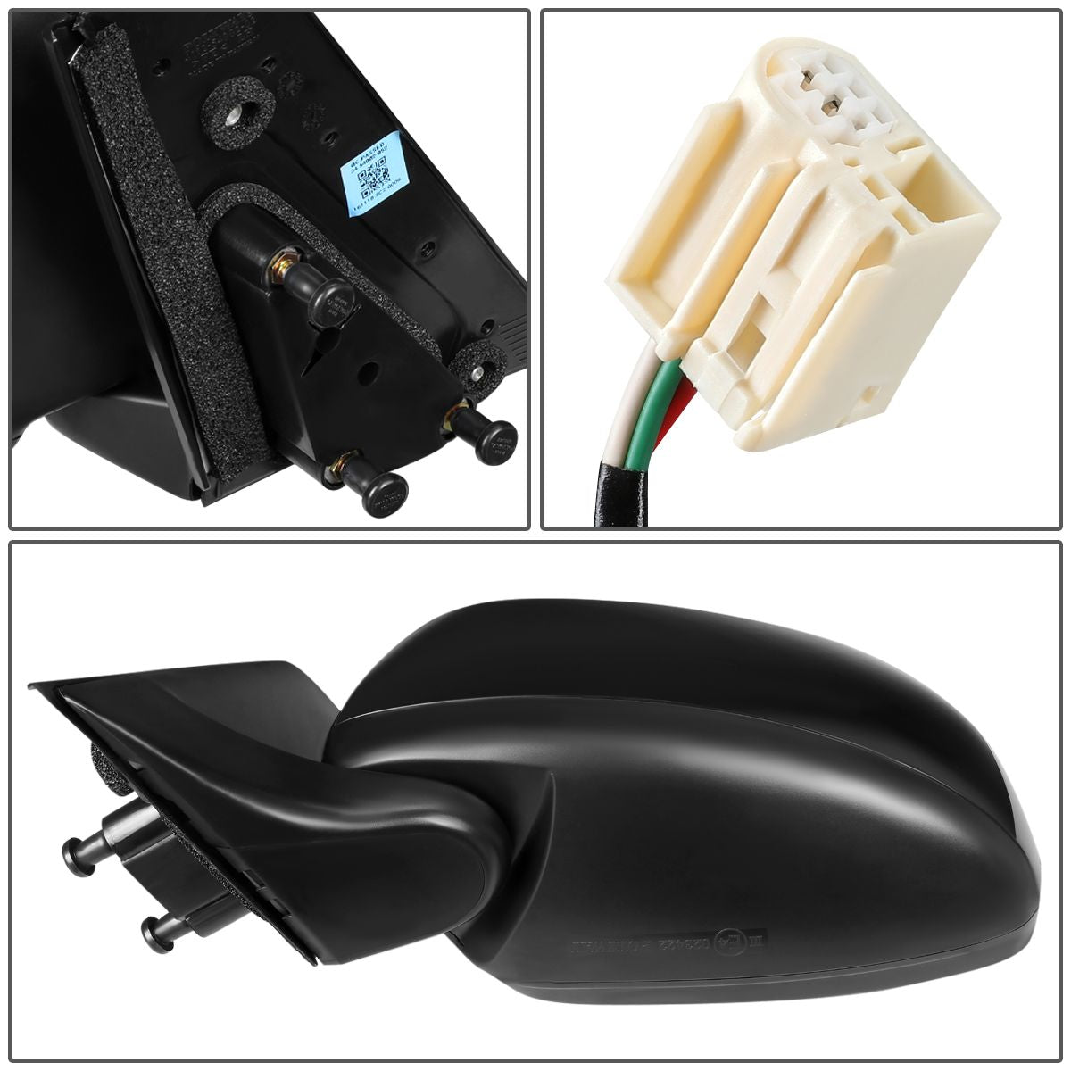 RETROVISOR MIRROR - OEM - 07-14 SUZUKI SX4 - POWERED - PAINTABLE - BLACK - LEFT