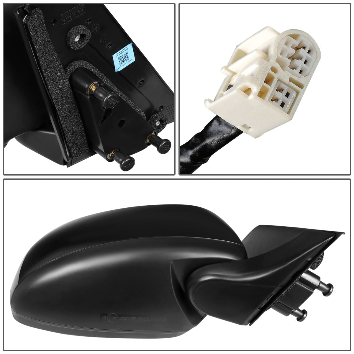 RETROVISOR MIRROR - OEM - 07-13 SUZUKI SX4 - POWERED - HEATED - PAINTABLE - BLACK - RIGHT