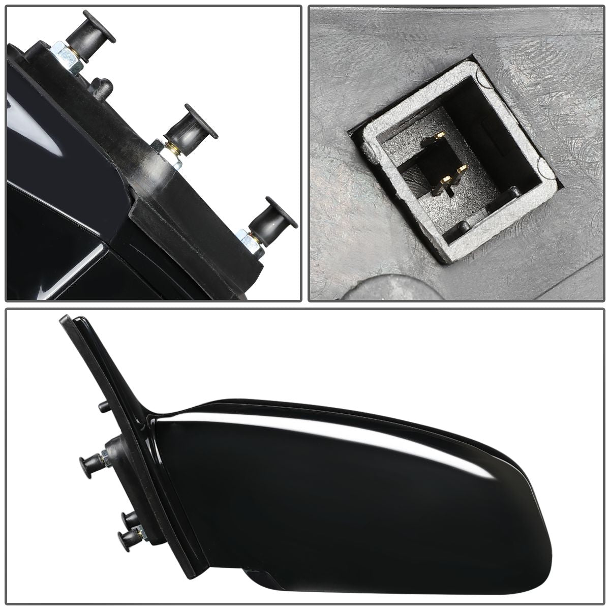 RETROVISOR MIRROR - OEM - 02-06 TOYOTA CAMRY - POWERED - PAINTABLE - BLACK - LEFT