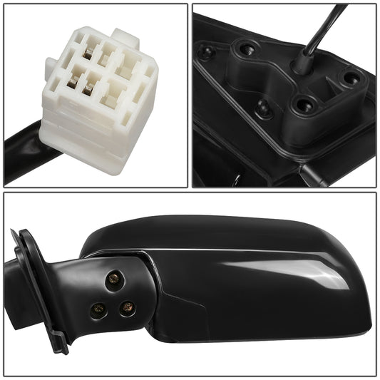 RETROVISOR MIRROR - OEM - 96-02 TOYOTA 4RUNNER - POWERED - FOLDING - BLACK MATERIAL - LEFT