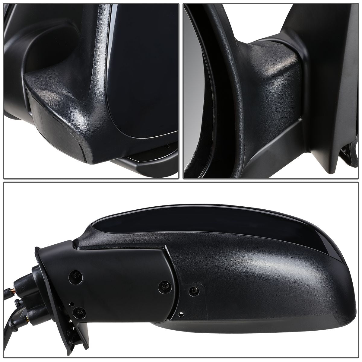 RETROVISOR MIRROR - OEM - 00-04 TOYOTA TUNDRA - POWER MIRROR ADJUSTMENT - W/O HEAT - TEXTURED/CAP PAINTABLE - BLACK - LEFT