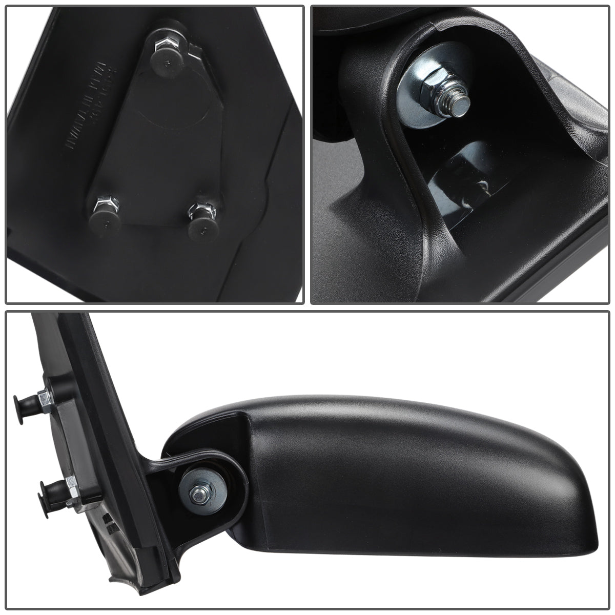 RETROVISOR MIRROR - OEM - 00-02 TOYOTA ECHO 2/4-DR - MANUAL - TEXTURED - BLACK - LEFT