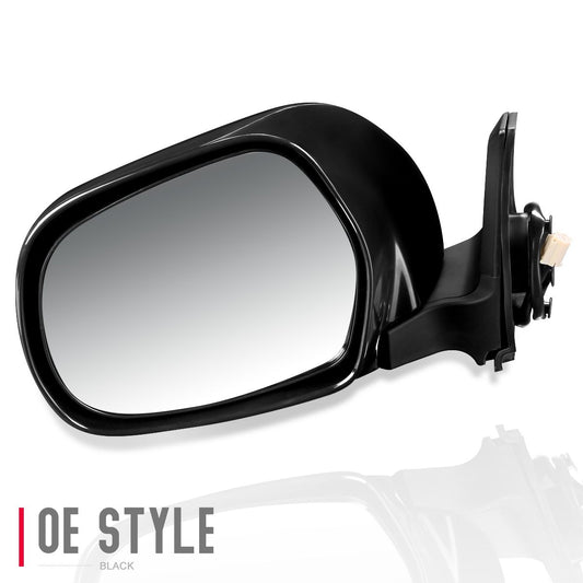 RETROVISOR MIRROR - OEM - 03-09 TOYOTA 4RUNNER - POWERED - PAINTABLE - BLACK - LEFT