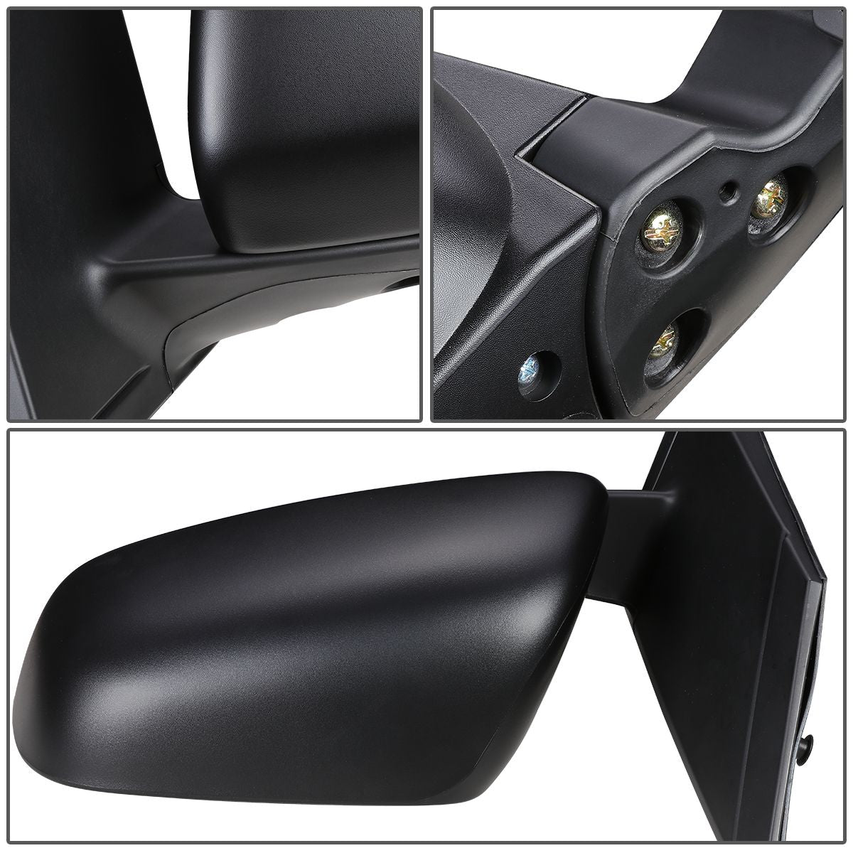 RETROVISOR MIRROR - OEM - 04-10 TOYOTA SIENNA - POWERED - TEXTURED - BLACK - LEFT