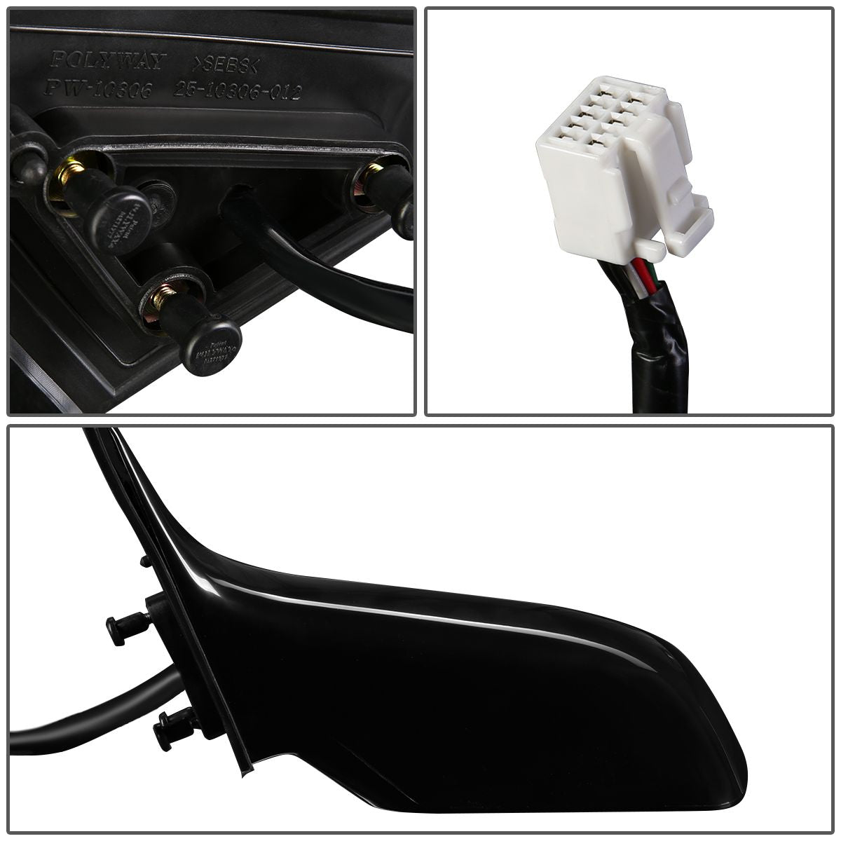 RETROVISOR MIRROR - OEM - 00-04 TOYOTA AVALON - POWERED - HEATED - PAINTABLE - BLACK - LEFT