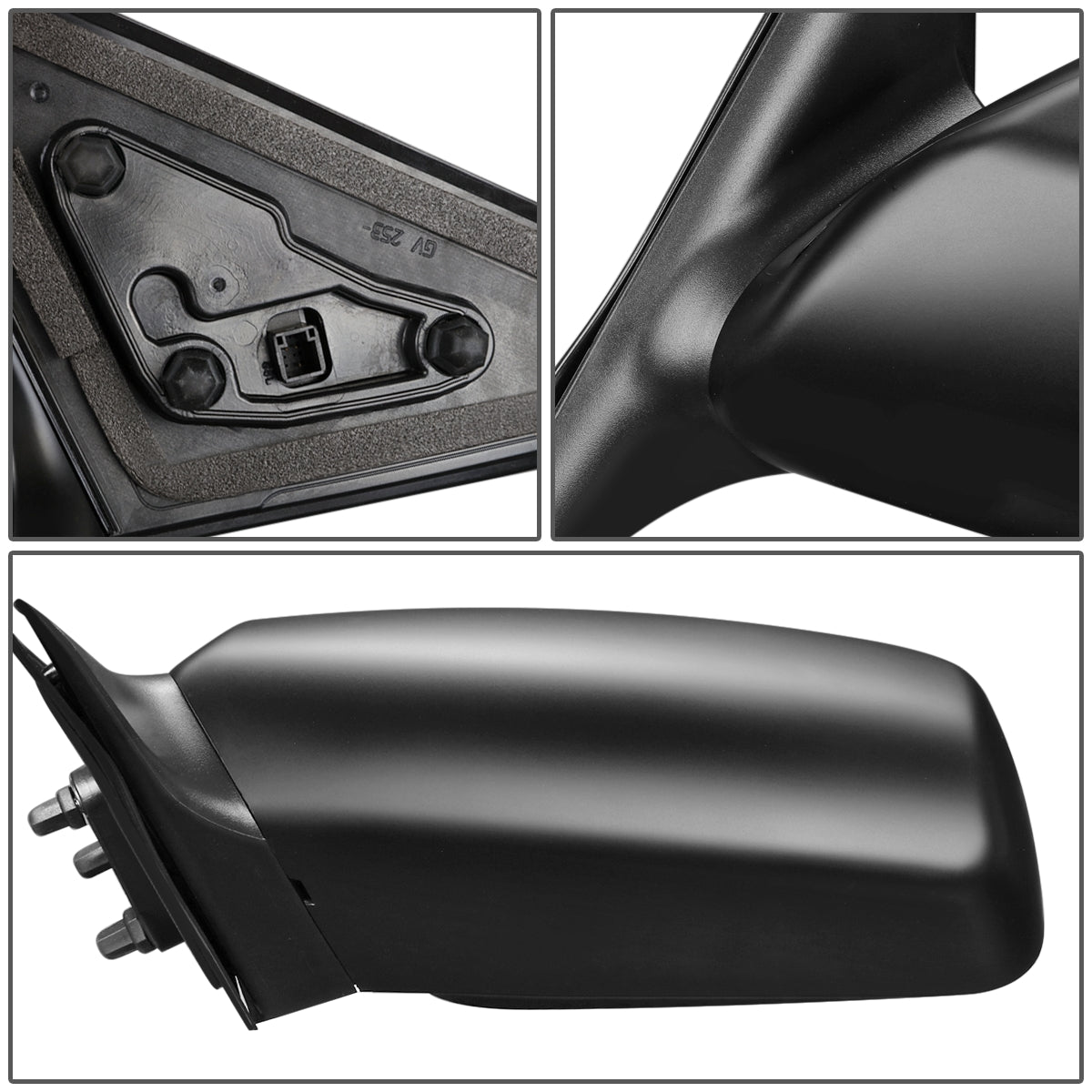 RETROVISOR MIRROR - OEM - 07-11 TOYOTA CAMRY - POWERED - BLACK MATERIAL - LEFT