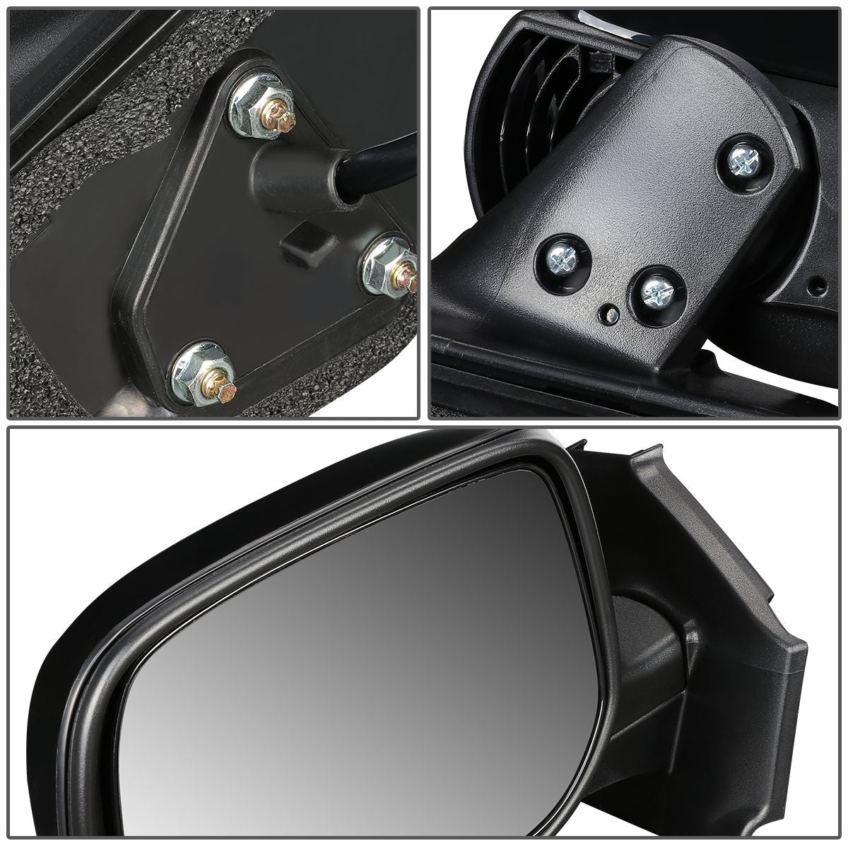 RETROVISOR MIRROR - OEM - 06-11 TOYOTA YARIS HATCHBACK - POWERED - TEXTURED - BLACK - LEFT