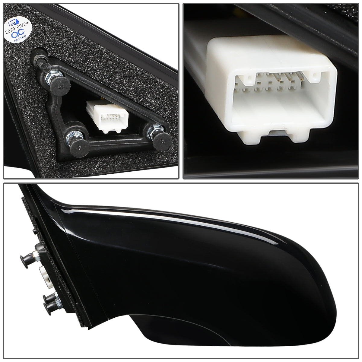 RETROVISOR MIRROR - OEM - 05-10 TOYOTA AVALON - POWERED - BLACK MATERIAL - LEFT