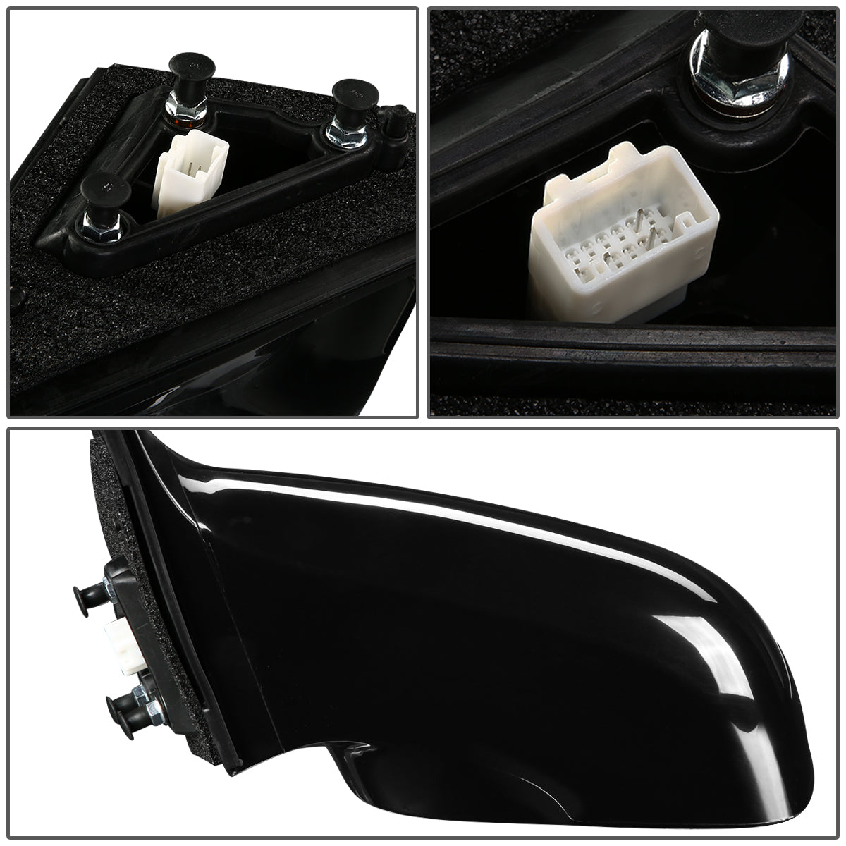 RETROVISOR MIRROR - OEM - 05-10 TOYOTA AVALON - POWERED - HEATED - PAINTABLE - BLACK - LEFT