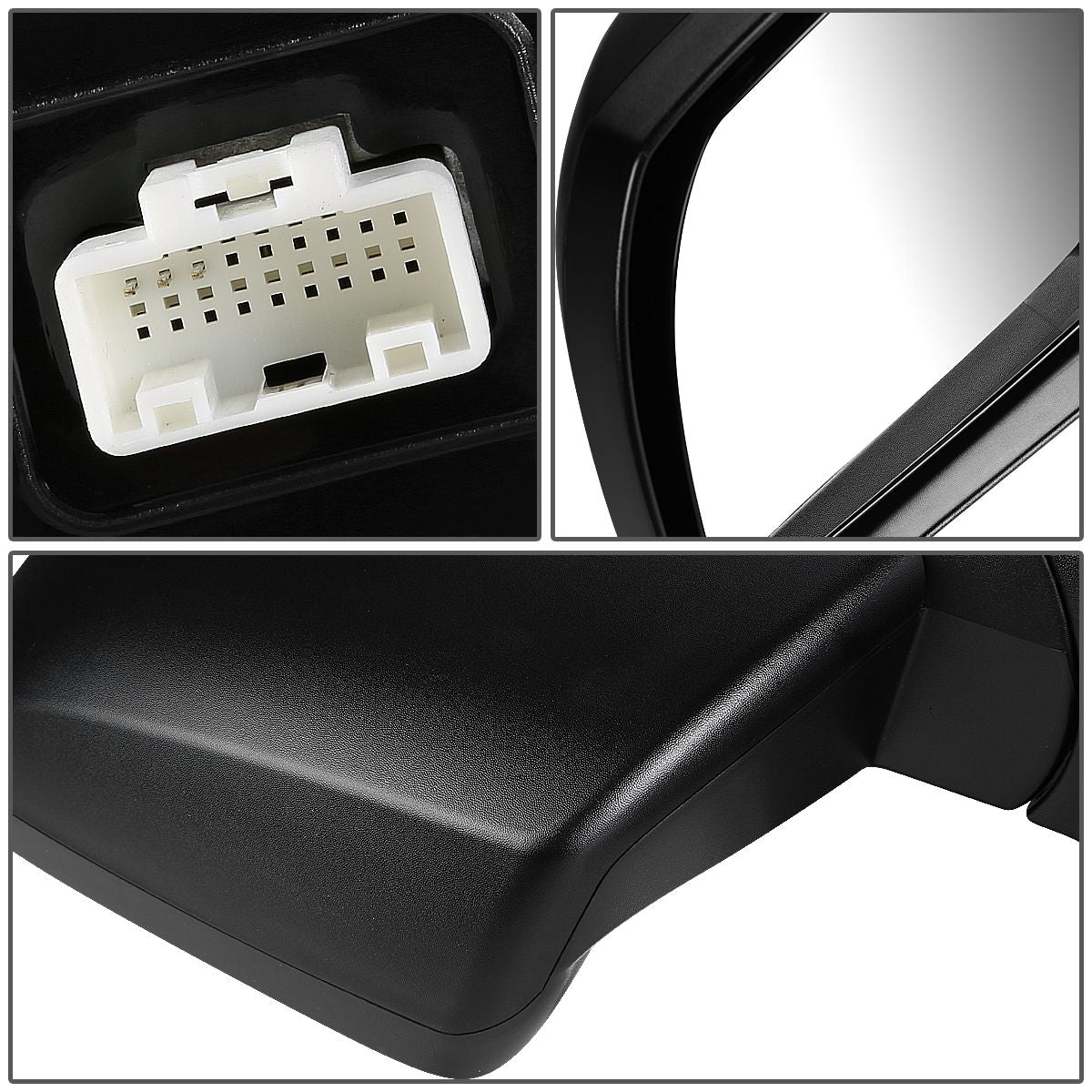 RETROVISOR MIRROR - OEM - 07-13 TOYOTA TUNDRA / 08-13 TOYOTA SEQUOIA - POWERED - TEXTURED - BLACK - LEFT