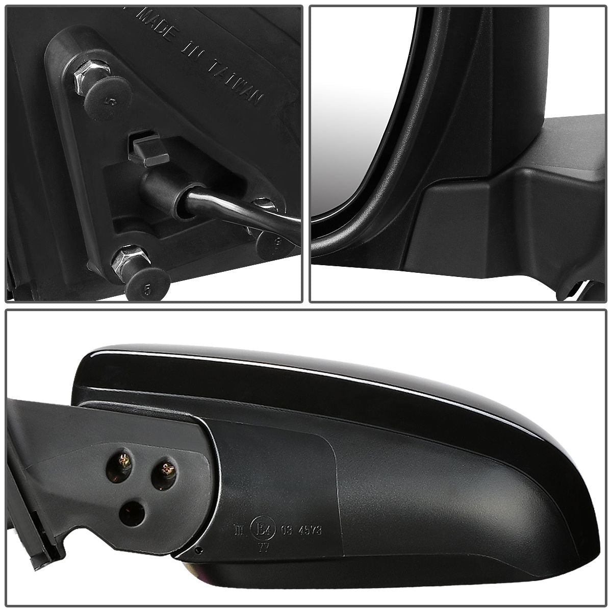 RETROVISOR MIRROR - OEM - 08-13 TOYOTA HIGHLANDER - POWERED - HEATED - PAINTABLE - BLACK - LEFT