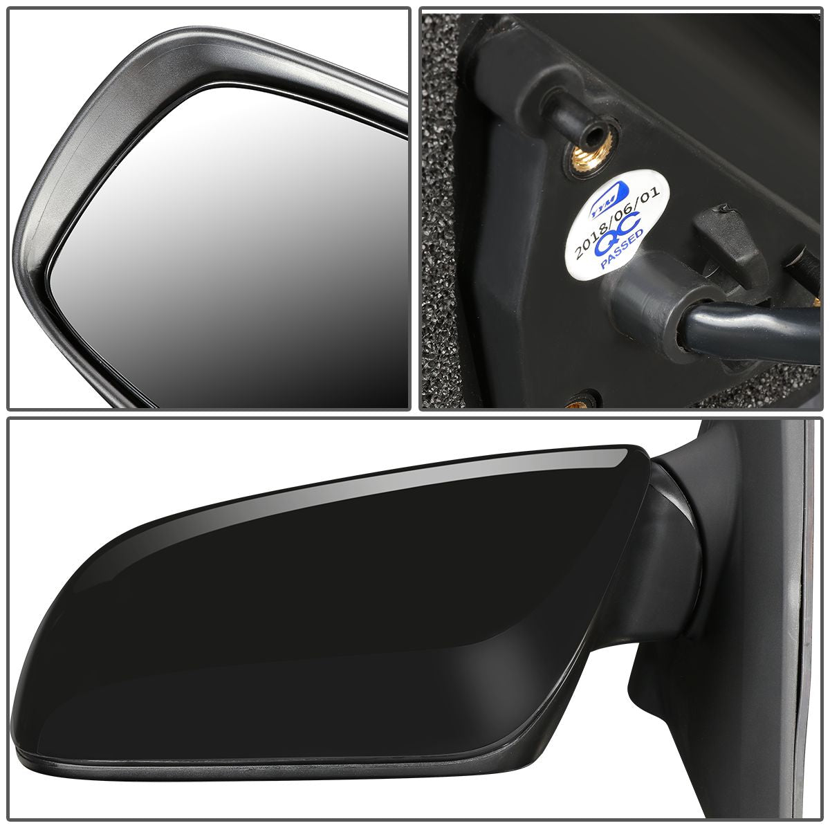 RETROVISOR MIRROR - OEM - 09-14 TOYOTA MATRIX - POWERED - TEXTURED - BLACK - LEFT