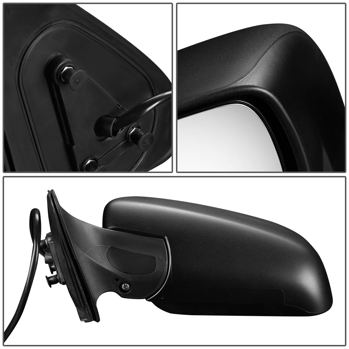 RETROVISOR MIRROR - OEM - 05-11 TOYOTA TACOMA - POWERED - TEXTURED - BLACK - LEFT