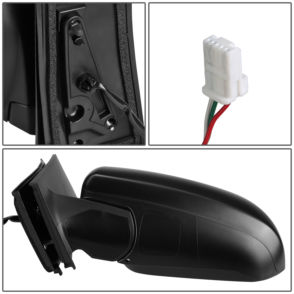 RETROVISOR MIRROR - OEM - 11-14 TOYOTA SIENNA - POWERED - TEXTURED - BLACK - LEFT