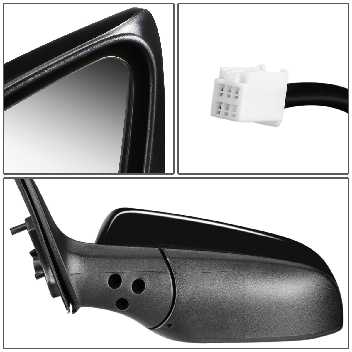 RETROVISOR MIRROR - OEM - 12-14 TOYOTA CAMRY - POWERED - TEXTURED - BLACK - LEFT