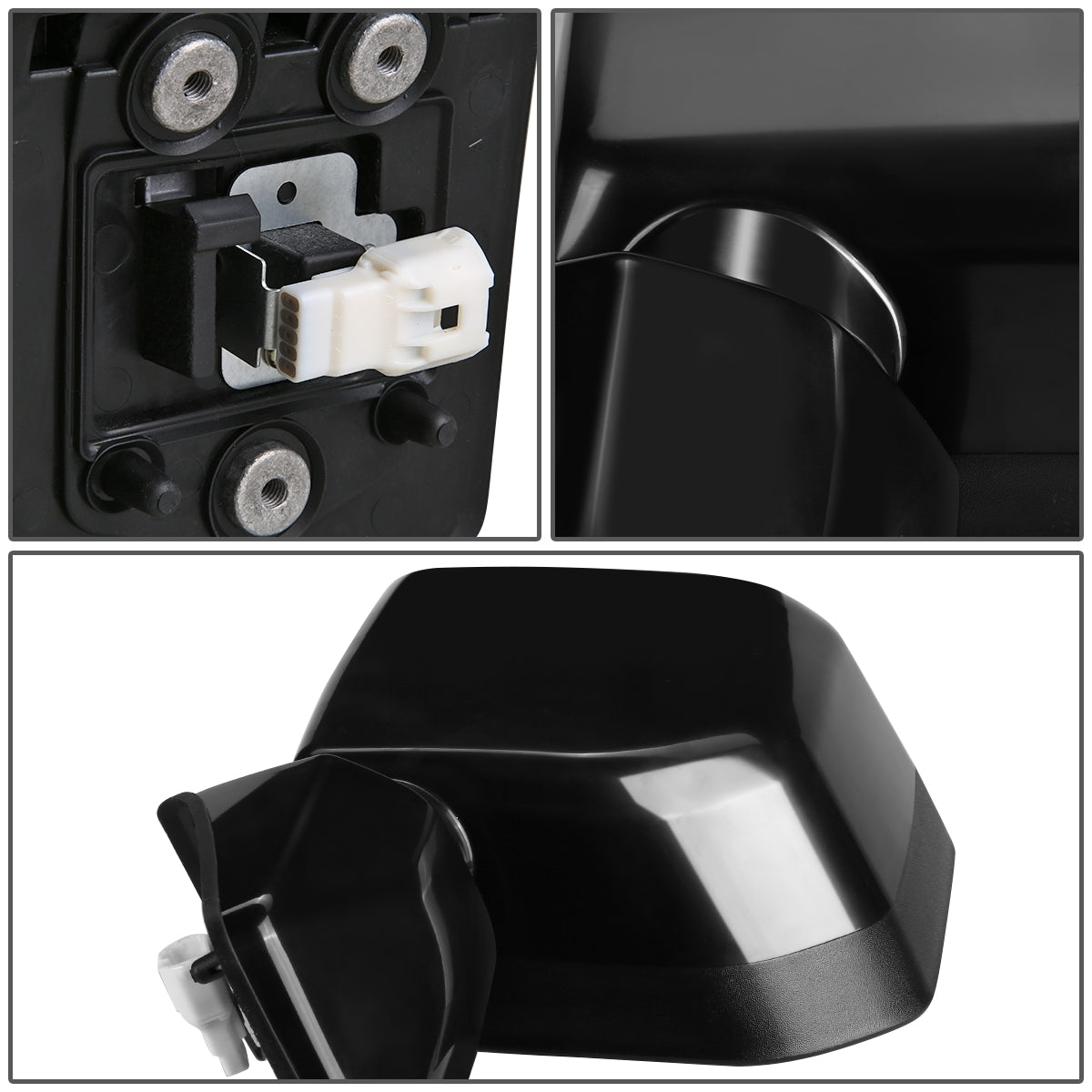 RETROVISOR MIRROR - OEM - 07-14 TOYOTA FJ CRUISER - MANUAL - PAINTABLE - BLACK - LEFT