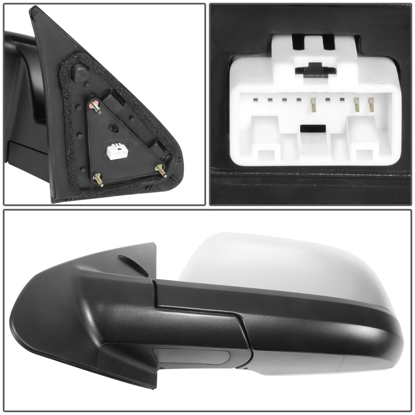 RETROVISOR MIRROR - OE STYLE - TOYOTA TUNDRA 14-21 - WITH POWER WITH HEATED WITH BLIND SPOT CHROME COVER - DRIVER SIDE - PAINT TO MATCH - BLACK / CHROME