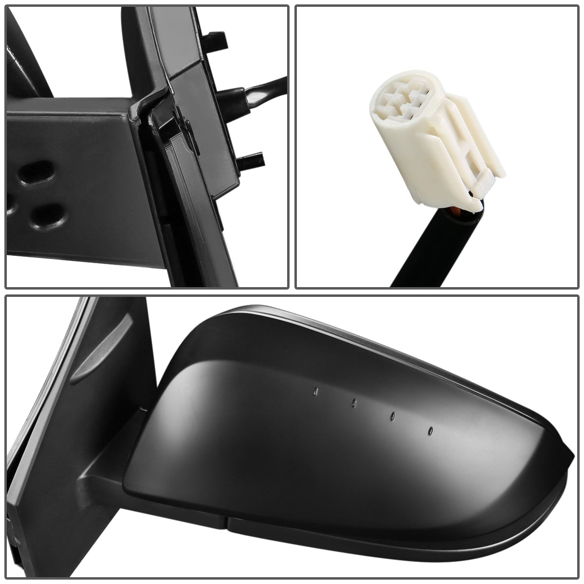 RETROVISOR MIRROR - OEM - 13-15 TOYOTA RAV4 - POWERED - TEXTURED - BLACK - LEFT