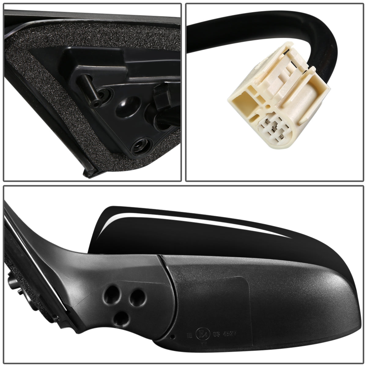 RETROVISOR MIRROR - OEM - 15-17 TOYOTA CAMRY - POWERED - HEATED - PAINTABLE - BLACK - LEFT