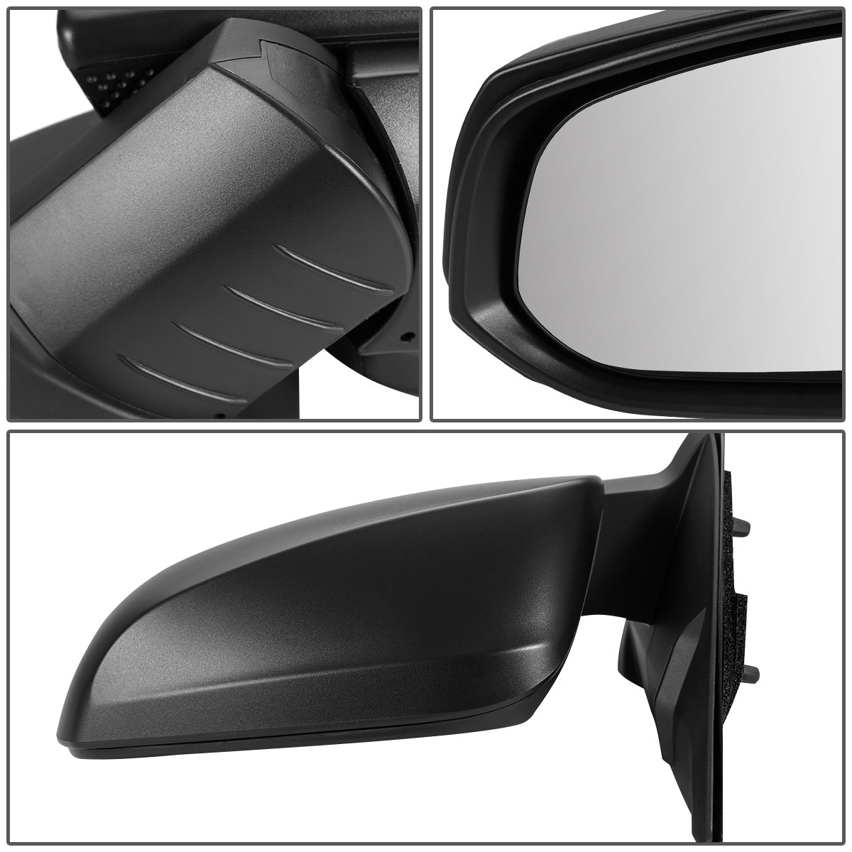 RETROVISOR MIRROR - OEM - 16-19 TOYOTA TACOMA - POWERED - HEATED - FOLDING - BLACK MATERIAL - LEFT