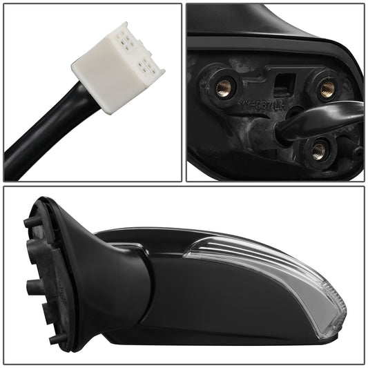 RETROVISOR MIRROR - OEM - 12-14 TOYOTA PRIUS-V - POWERED - HEATED - W/ SIGNAL LIGHT - POWER FOLDING - BLACK MATERIAL - LEFT