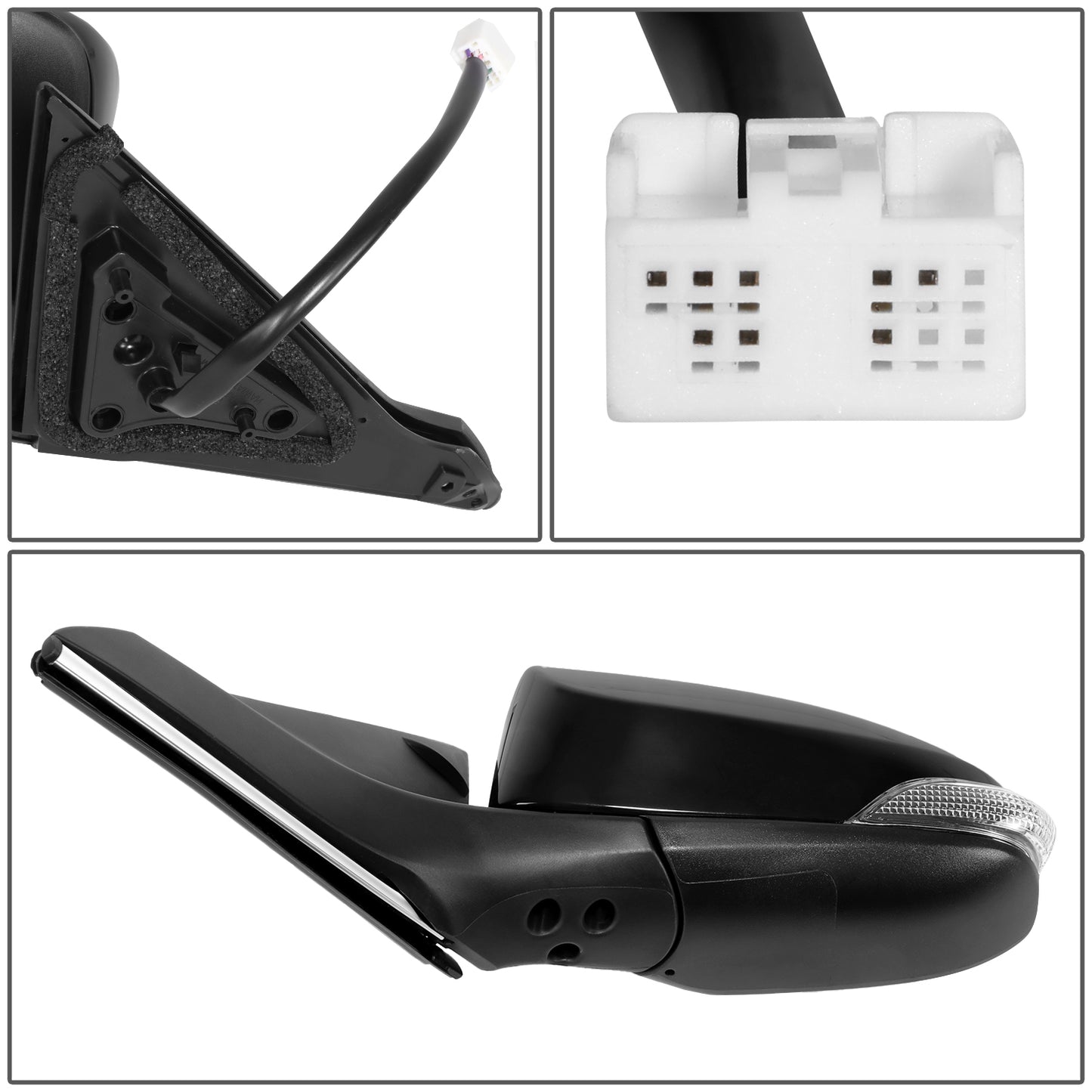 RETROVISOR MIRROR - OE STYLE - TOYOTA CAMRY 15 - WITH POWER FOILD WITH HEATED GLASS WITH SIGNAL - DRIVER SIDE - PAINT TO MATCH - BLACK