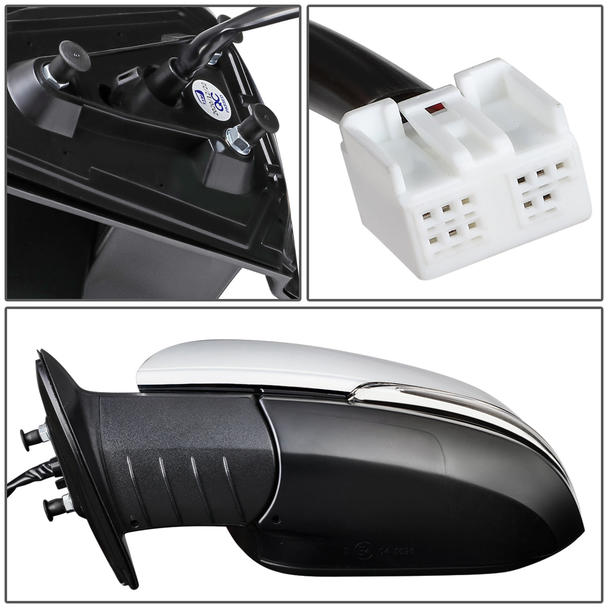 RETROVISOR MIRROR - OEM - 16-17 TOYOTA TACOMA - POWER MIRROR ADJUSTMENT - HEATED - W/ SIGNAL LIGHT - FOLDING - BLIND SPOT DETECTION - W/O PUDDLE LIGHT - ONLY FITS VEHICLES WITH MATCHING FUNCTIONS AS MIRROR - BLACK / CHROME COVER - LEFT