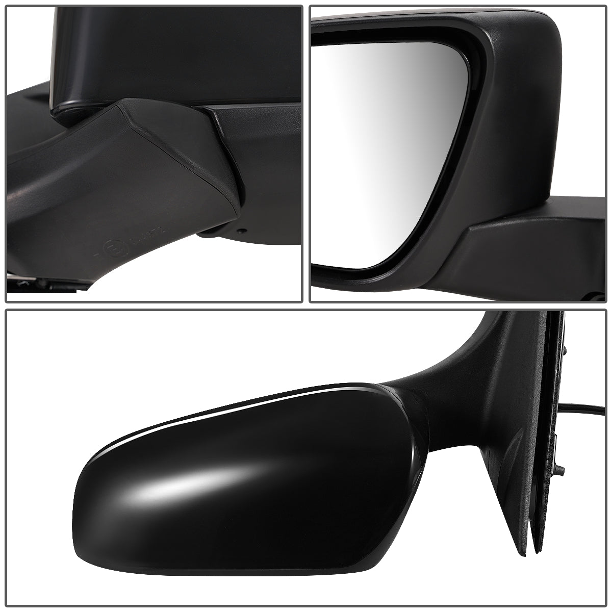 RETROVISOR MIRROR - OEM - 15-16 TOYOTA CAMRY - POWERED - HEATED - FOLDING - BLACK MATERIAL - LEFT