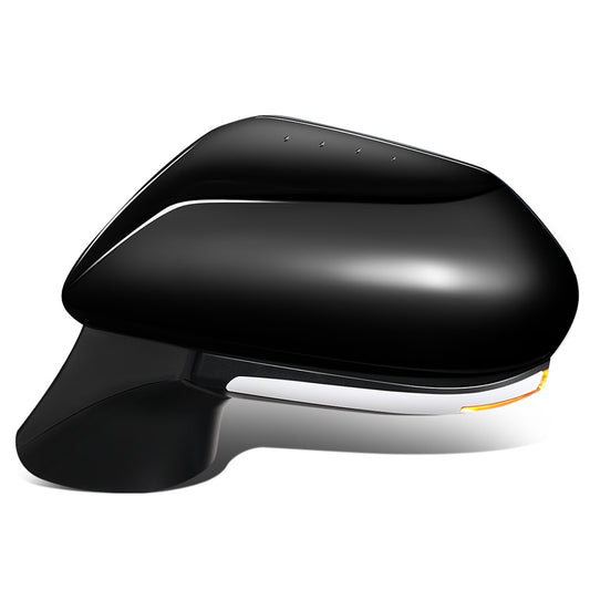 RETROVISOR MIRROR - OEM - 18-20 TOYOTA CAMRY - POWERED - HEATED - W/ SIGNAL LIGHT - FOLDING - BLACK MATERIAL - LEFT