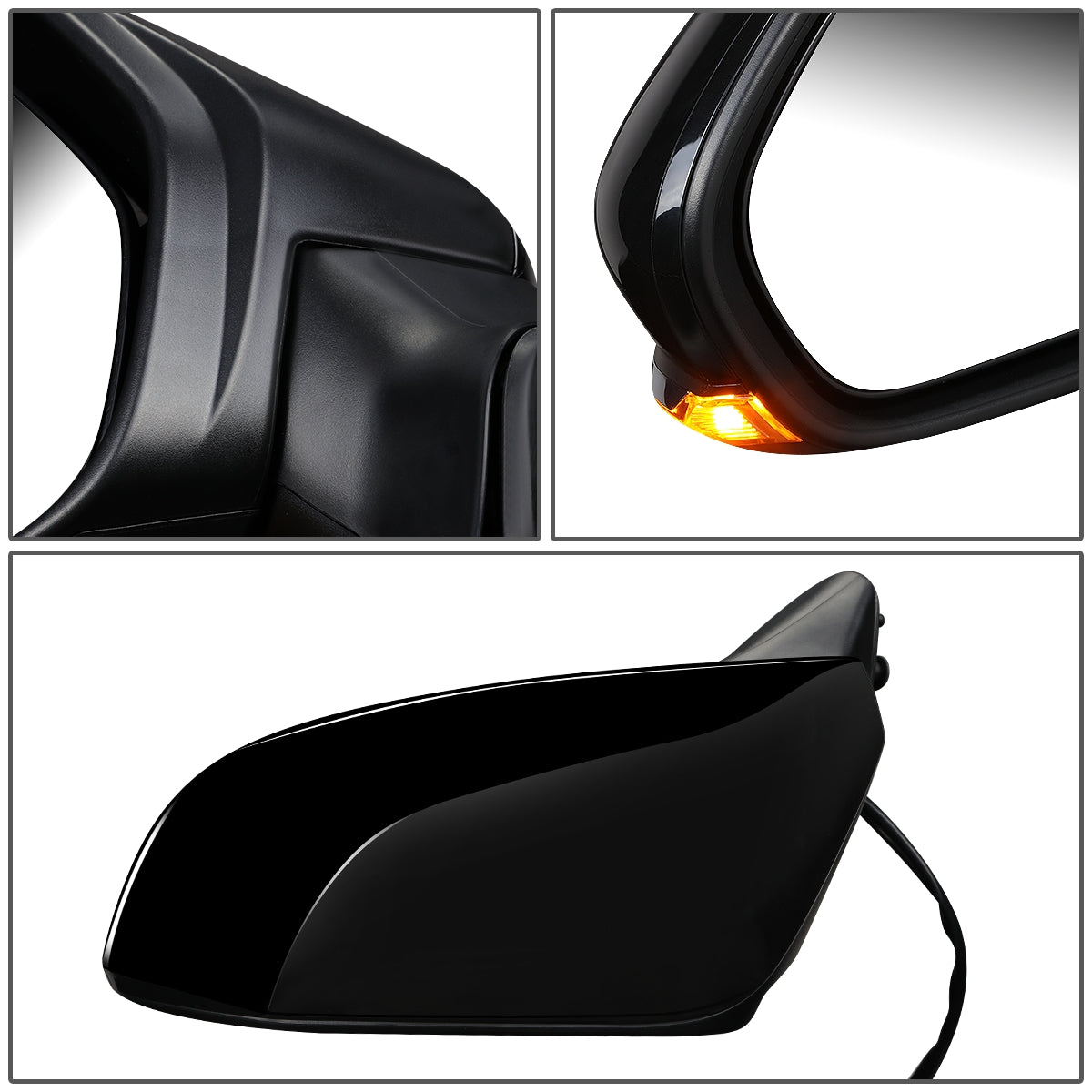 RETROVISOR MIRROR - OEM - 18-20 TOYOTA CAMRY - POWERED - HEATED - W/ SIGNAL LIGHT - FOLDING - BLACK MATERIAL - LEFT