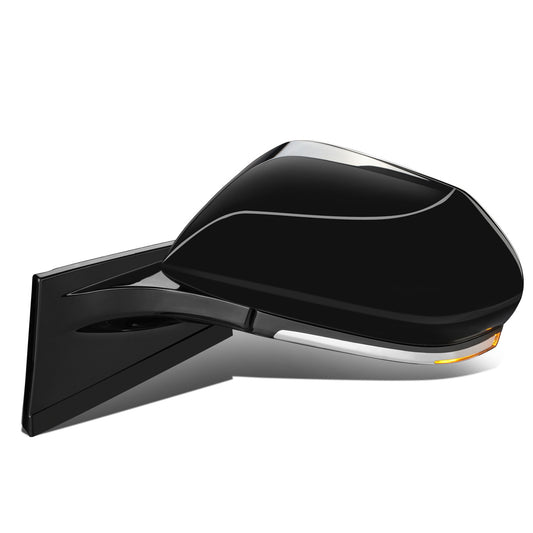 RETROVISOR MIRROR - OEM - 17-18 TOYOTA PRIUS - POWERED - HEATED - W/ SIGNAL LIGHT - FOLDING - BLACK MATERIAL - LEFT