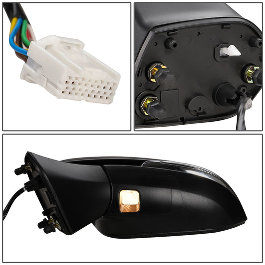 RETROVISOR MIRROR - OEM - 19+ TOYOTA RAV4 - POWERED - HEATED - W/ SIGNAL LIGHT - W/ BSD - FOLDING - BLACK MATERIAL - LEFT