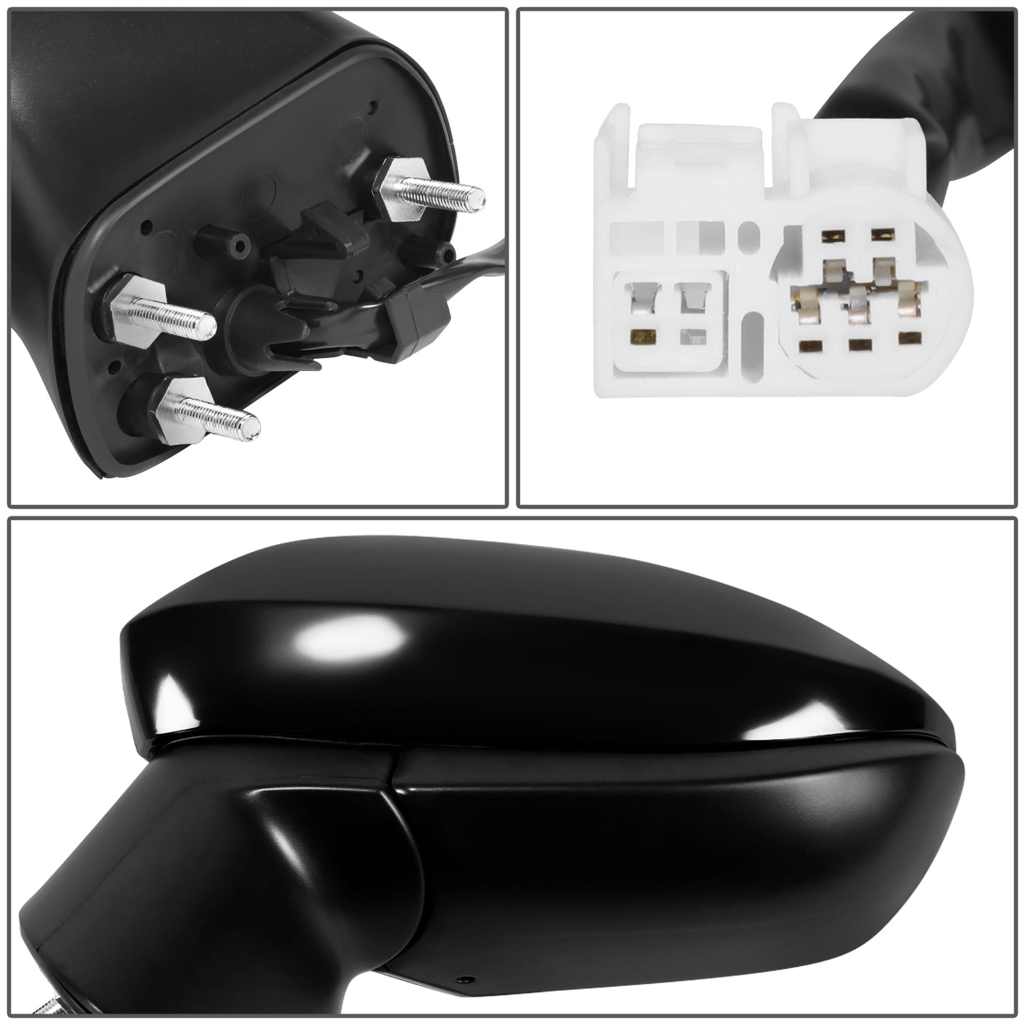 RETROVISOR MIRROR - OE STYLE - TOYOTA COROLLA 2020-2024 - WITH POWER WITH HEATED WITH BLIND SPOT - DRIVER LEFT SIDE - BLACK