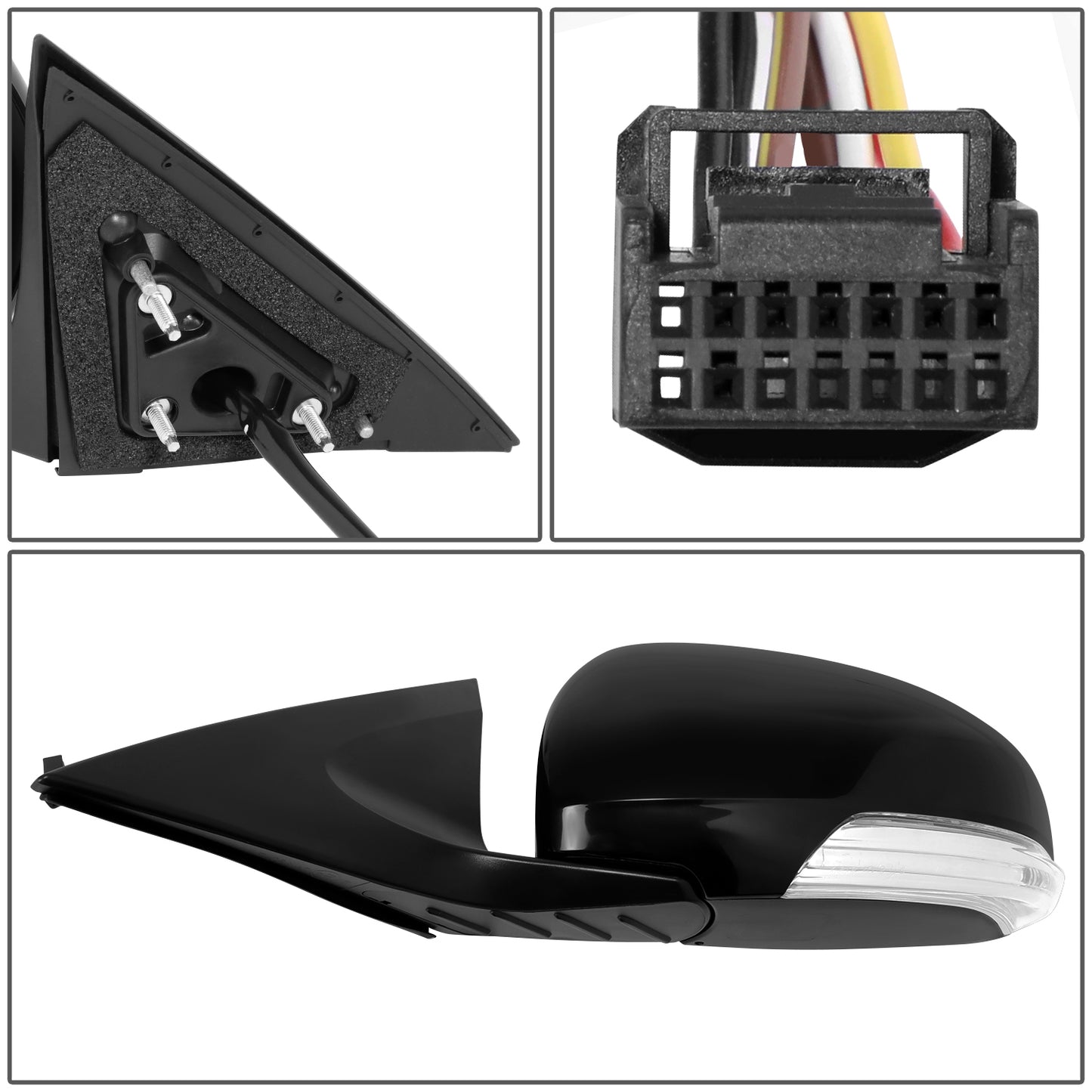 RETROVISOR MIRROR - OE STYLE - TOYOTA AVALON 11-12 - WITH POWER WITH HEATED GLASS WITH SIGNAL - DRIVER SIDE - PAINT TO MATCH - BLACK