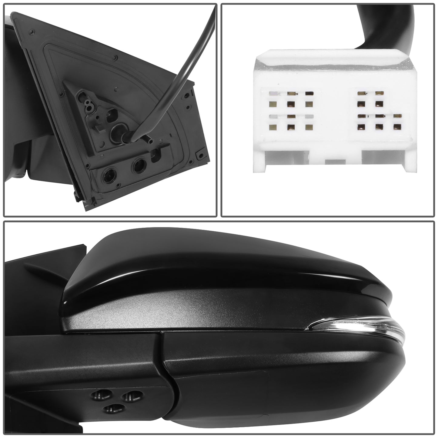 RETROVISOR MIRROR - OE STYLE - TOYOTA RAV4 16-18 - WITH POWER WITH HEATED WITH SIGNAL - DRIVER SIDE - PAINT TO MATCH - BLACK