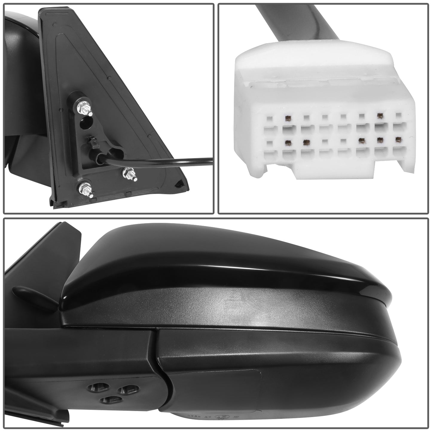 RETROVISOR MIRROR - OE STYLE - TOYOTA 4RUNNER 14-24 - WITH POWER WITH HEATED WITH BLIND SPOT - DRIVER SIDE - PAINT TO MATCH - BLACK